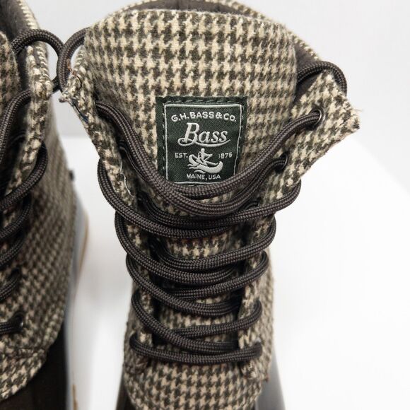 G.H. Bass Duck Boots Women’s 6 Houndstooth Waterproof Winter Rain Snow Boot - Picture 6 of 16